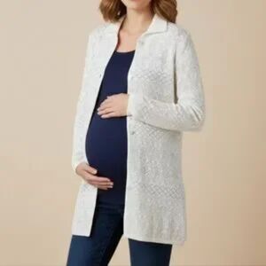 NEW A Pea in the Pod | Maternity Lace Print Sweater M Cottagecore Baby Shower